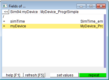 InputValues Inspc Fields myDevice